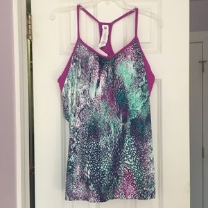 Fabletics exercise shirt with built in sports bra